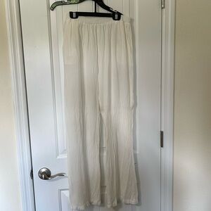 Nasty Gal White Swim Coverup Pants. Size US 8.